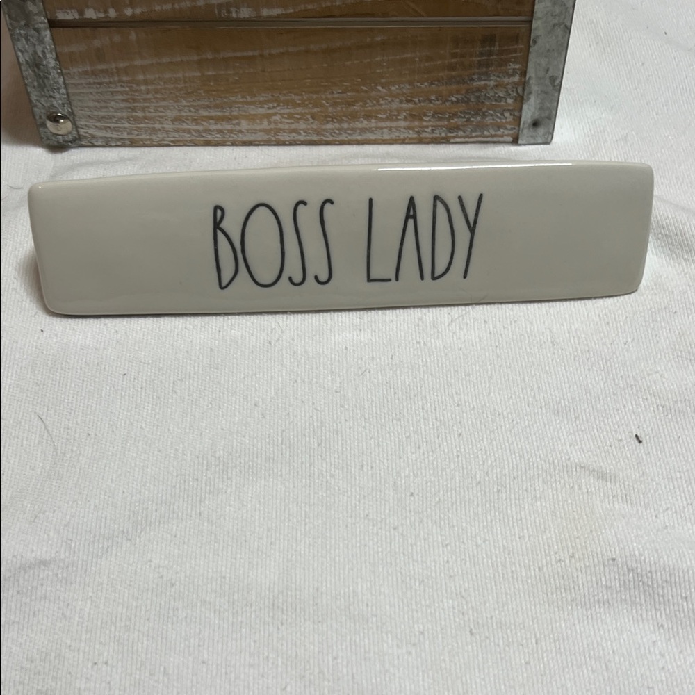 Rae Dunn Boss Lady Ceramic Sign